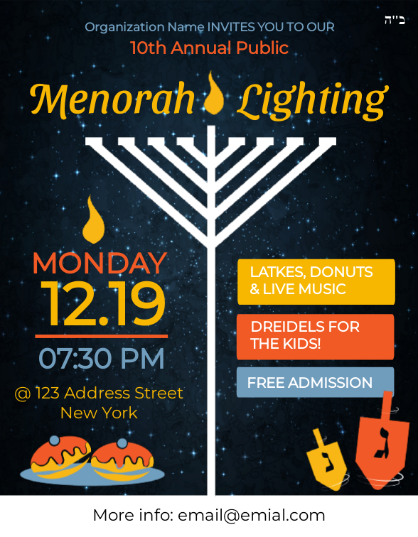 Public Menorah Lighting Flyer