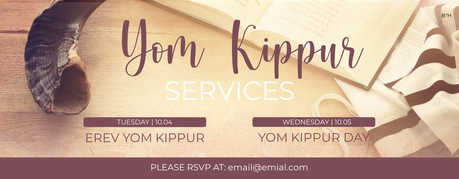 Yom Kippur Schedule 1 Web Banner