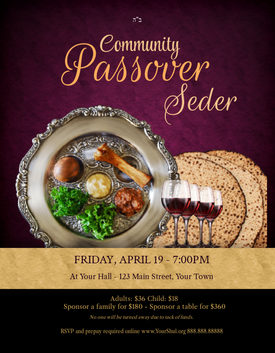 Passover Seder 4 Flyer