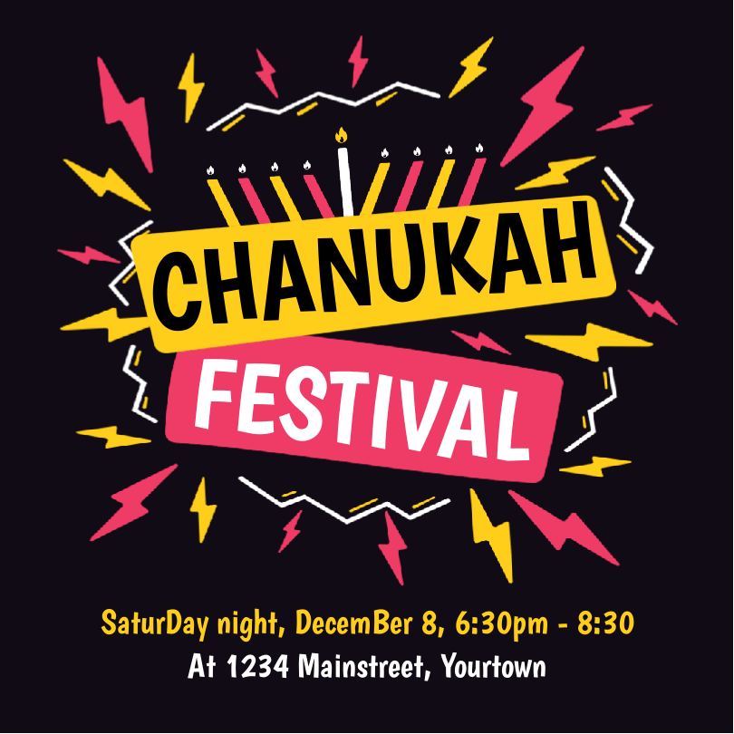 Chanukah Festival Social Media
