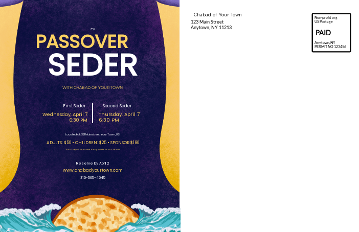 Passover Seder 7 Postcard Back