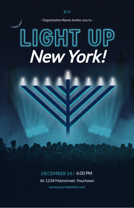 Light Up New York 2 Postcard Front