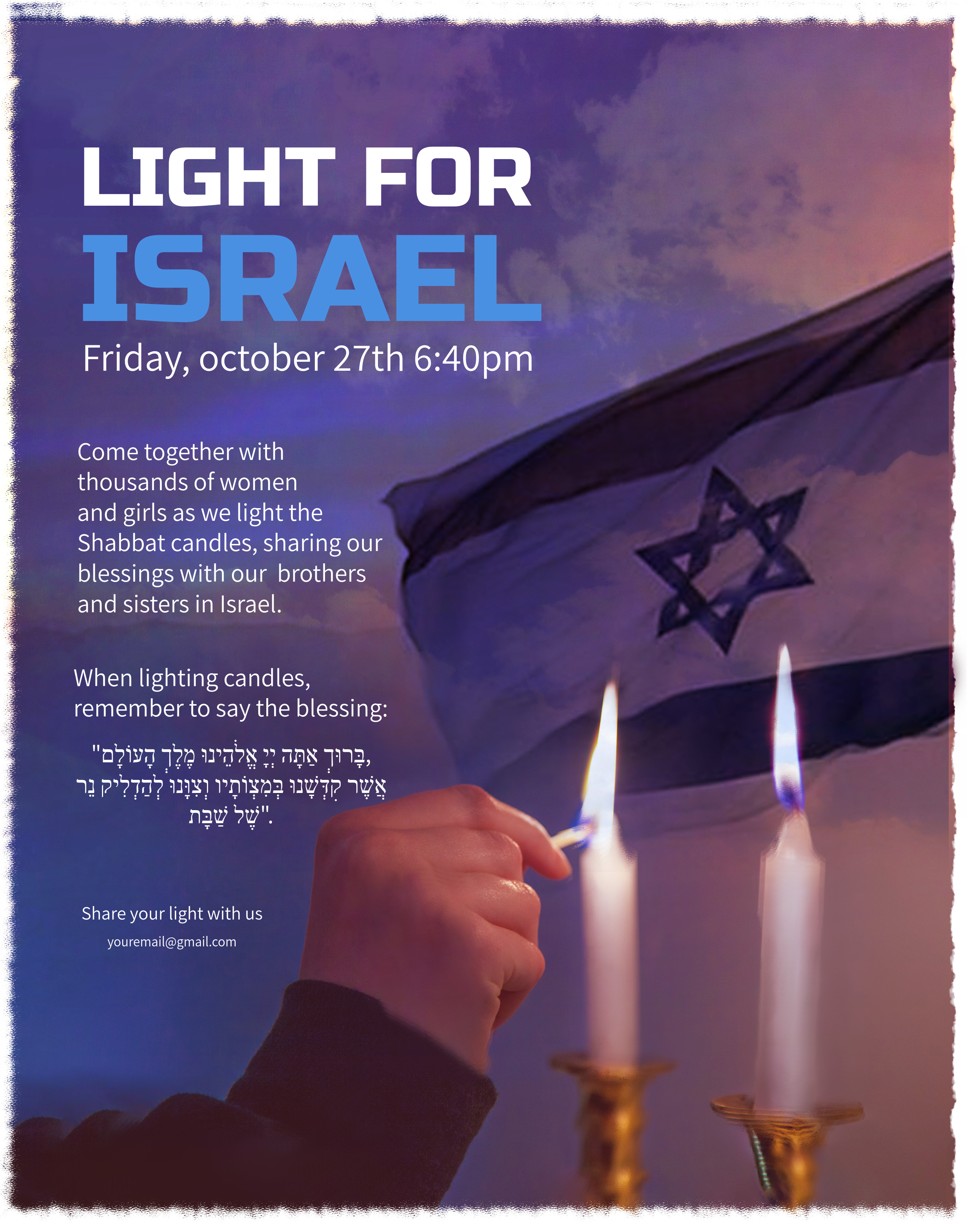 Lighting Candles For Israel