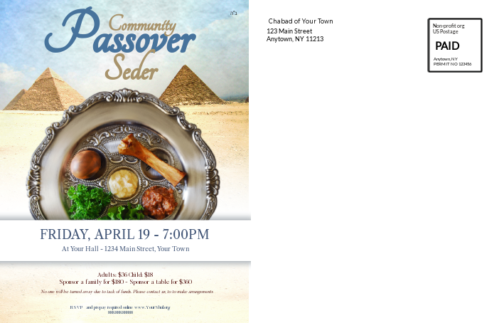 Passover Seder 5 Postcard Back