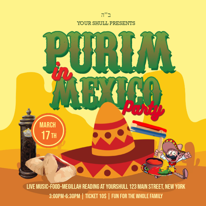Purim in Mexico Social Media