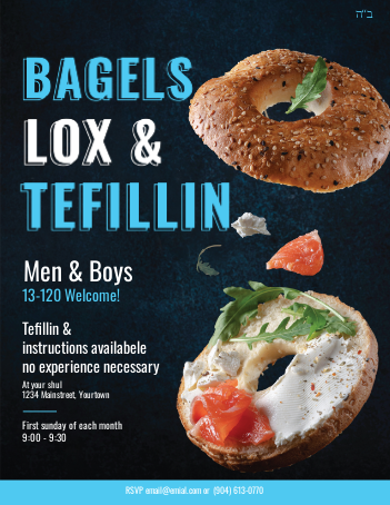 Bagels lox and tefellin fyer
