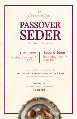 Passover Seder 6 Postcard Front